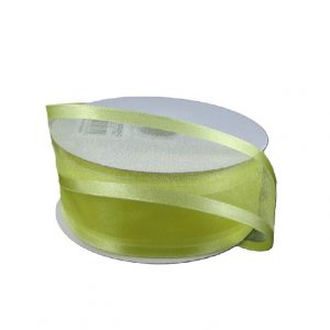 YELLOW SHEER/SATIN  RIBBON/1.5"