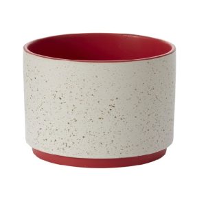 RED LEAVENWORTH POT W/SPECKLED GLAZE